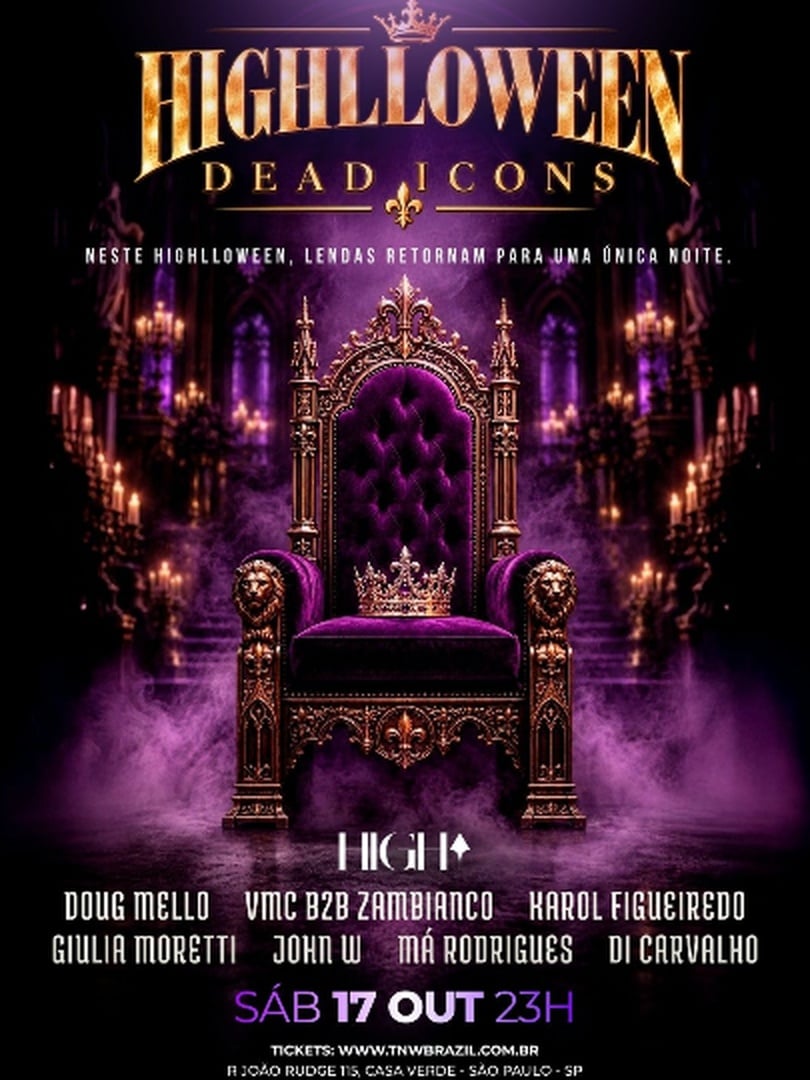 Capa do evento: 17.10  | HIGHLLOWEEN | DEAD ICONS |  SÃO PAULO | TNW