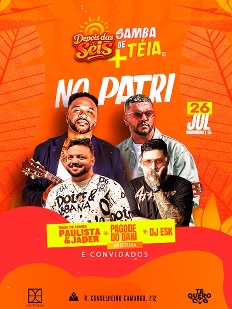 Depois das Seis e Samba de Téia no Patrimônio em Porto Alegre