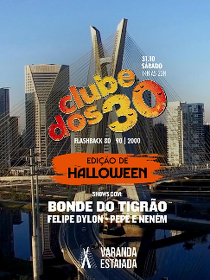 Imagem da fonte — Mega Clube Dos 30 | Especial Halloween | 31.10 | 14H Às 22H