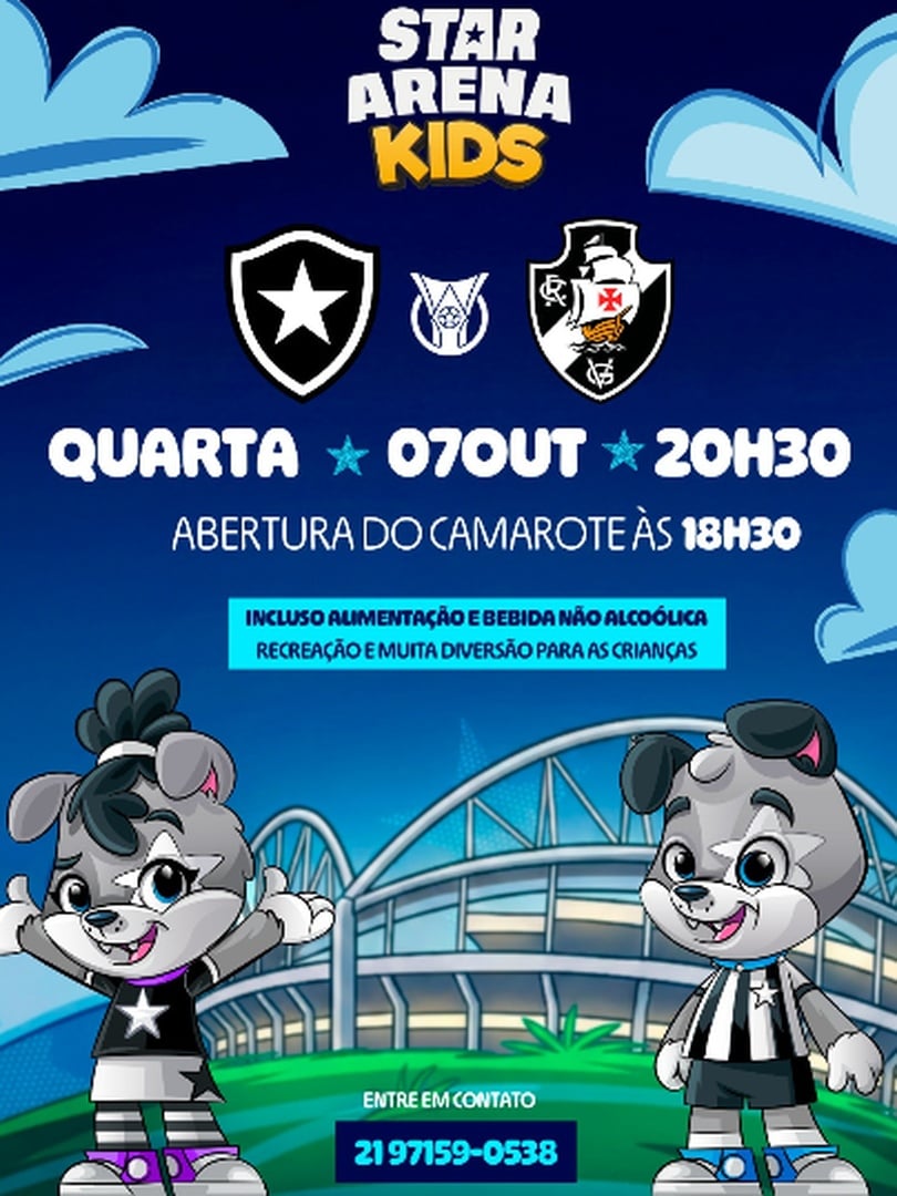 Imagem do evento BOTAFOGO X VASCO - STAR ARENA KIDS