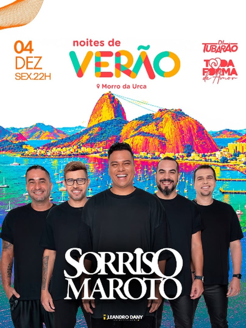 Source image — Sorriso Maroto — Sorriso Eu Gosto no Pagode 2026 — Sorriso Maroto - Noites de Verão Morro da Urca em Rio de Janeiro