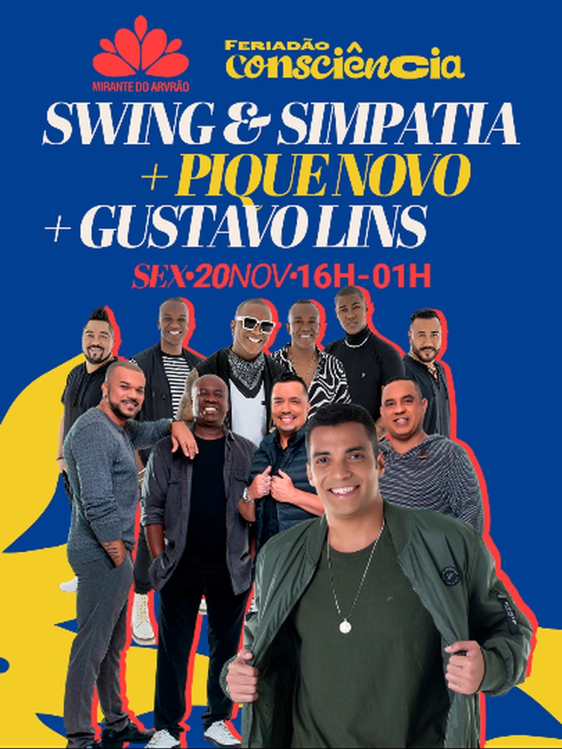 Imagem da fonte — Swing & Simpatia + Pique Novo + Gustavo Lins No Mirante do Arvrão