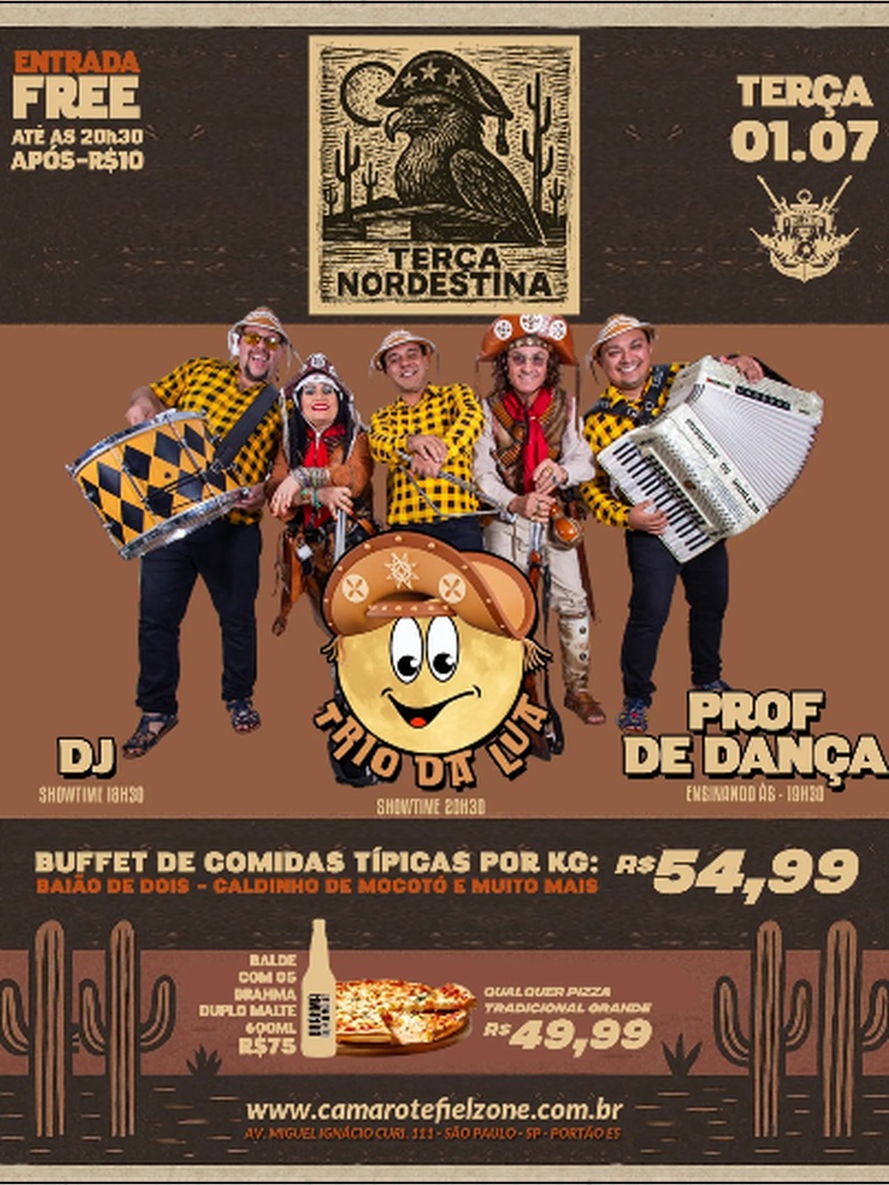 Fielzone - Terça Nordestina – Uma noite de forró, sabor e tradição! 01/07