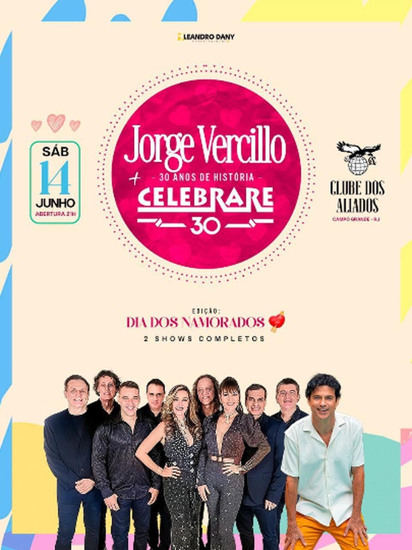 Jorge Vercilo + Celebrare: Especial Dia dos Namorados