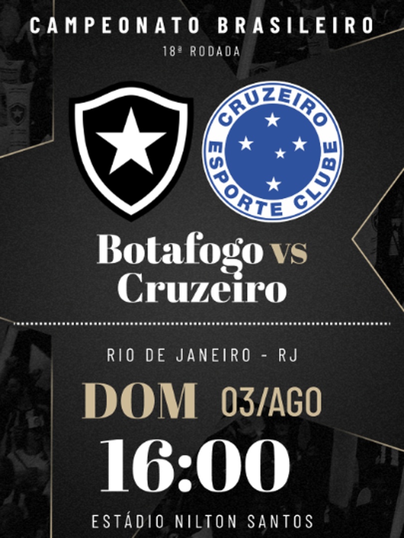 Botafogo x Cruzeiro - Campeonato Brasileiro