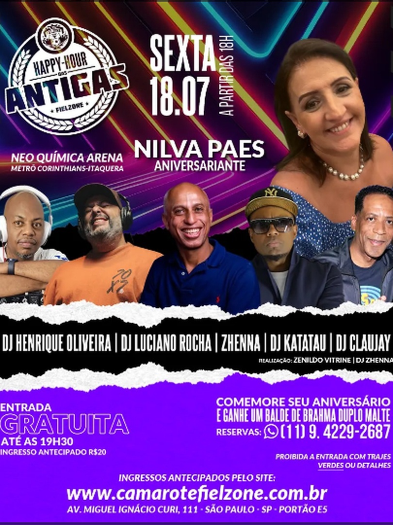 Camarote Fielzone - Happy Hour das Antigas 18/07