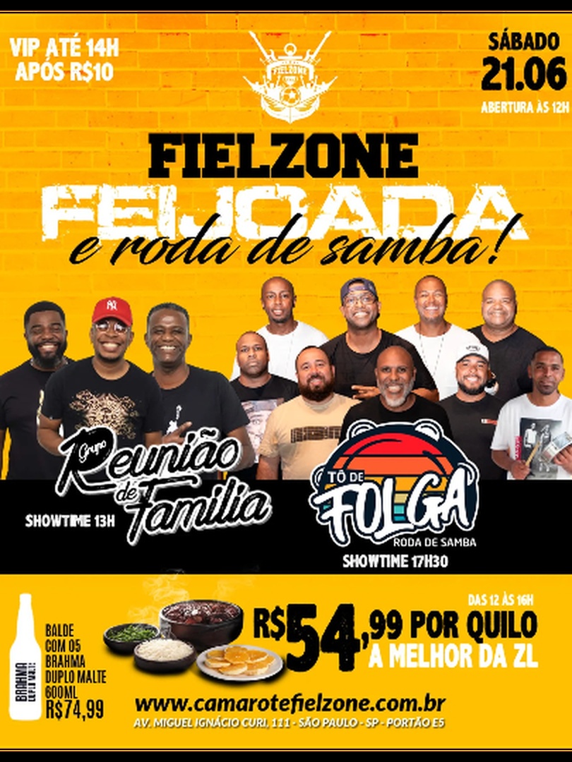 FEIJOADA E RODA DE SAMBA 21/06