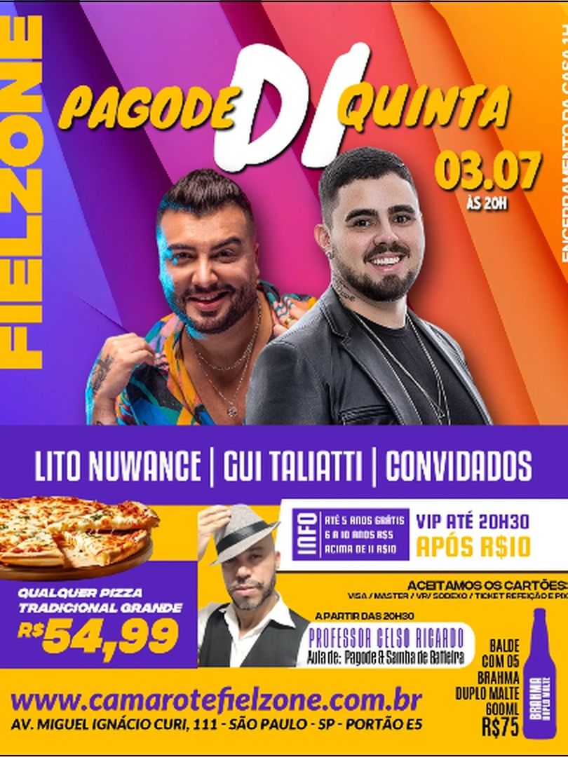 Camarote Fielzone -Pagode Di Quinta – 03/07