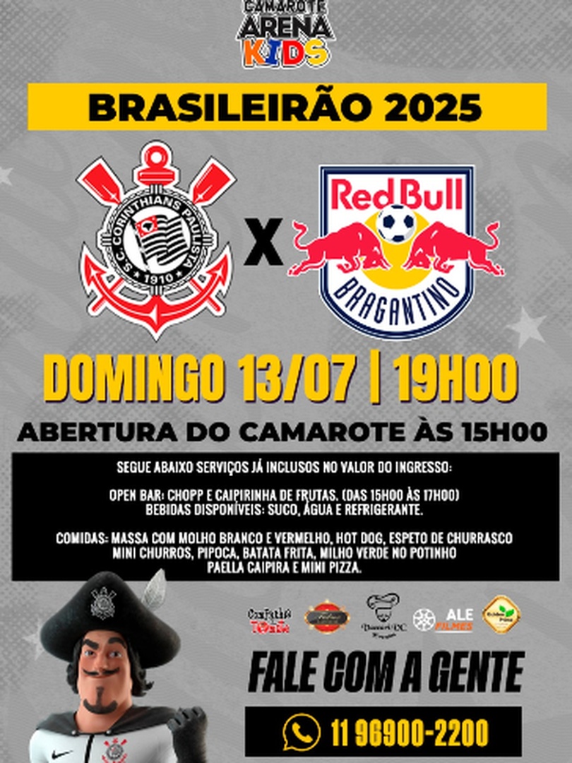 CORINTHIANS X RED BULL BRAGANTINO - CAMAROTE ARENA KIDS