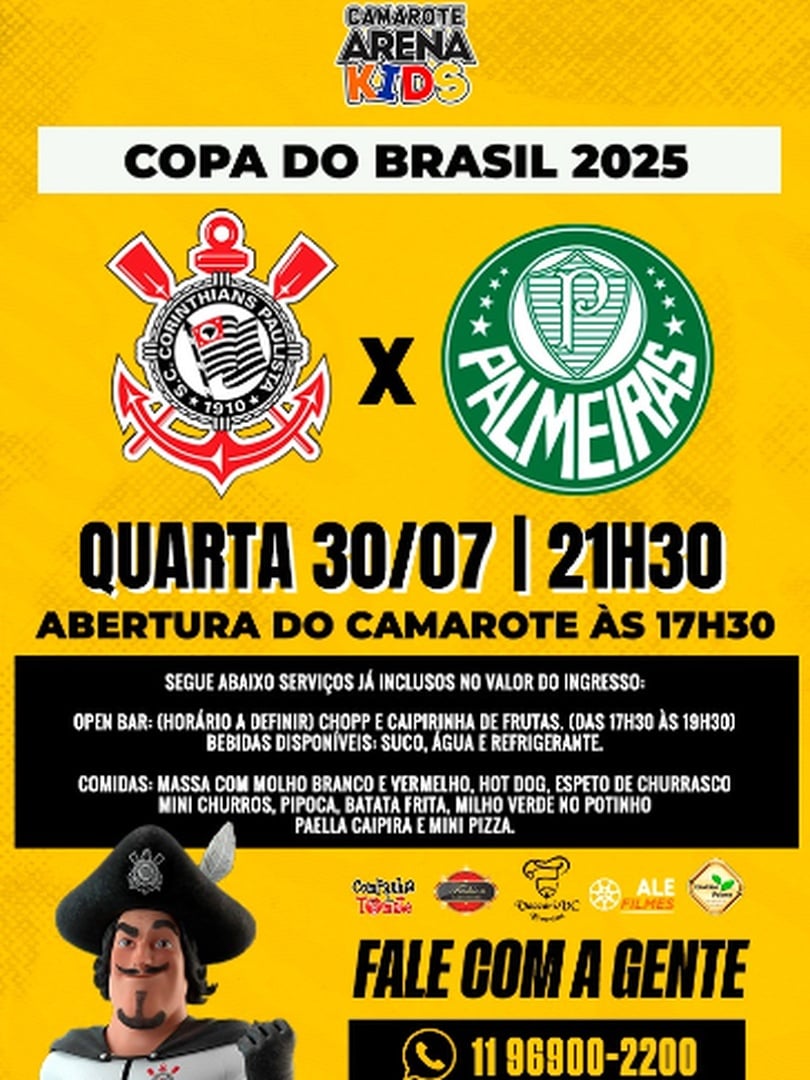 Corinthians x Palmeiras - Camarote Arena Kids