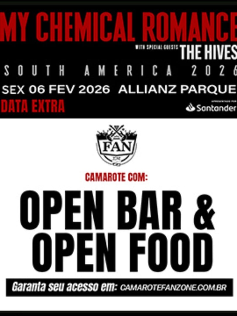 Camarote Fanzone - My Chemical Romance - Data Extra