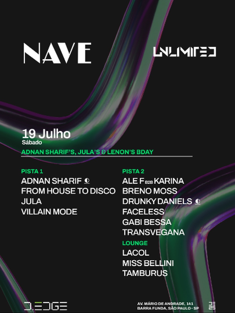 NAVE D-EDGE SP pres.: ADNAN SHARIF'S . JULA'S . LENON'S BDAY