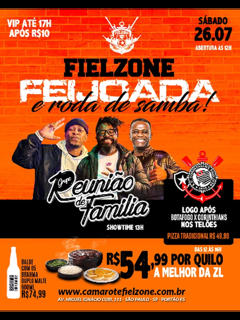 Camarote Fielzone - Feijoada e Roda de Samba 26/07