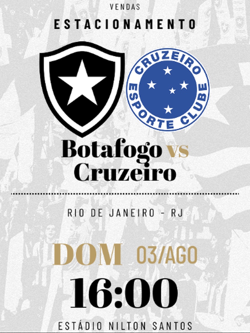 Estacionamento - Botafogo x Cruzeiro - 03/08