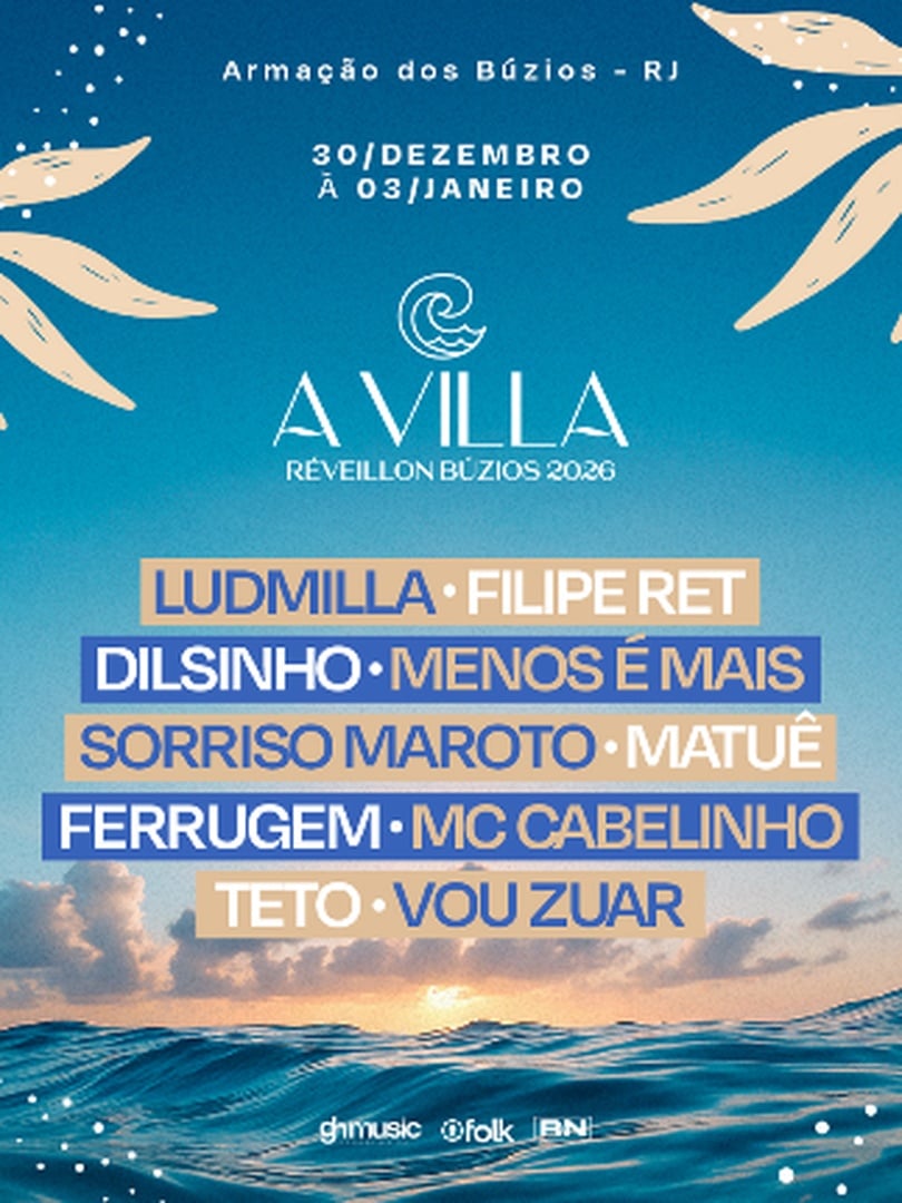 Réveillon a Villa Búzios 2026 - Ferrugem + MC Cabelinho + Vou Zuar  em Armação dos Búzios