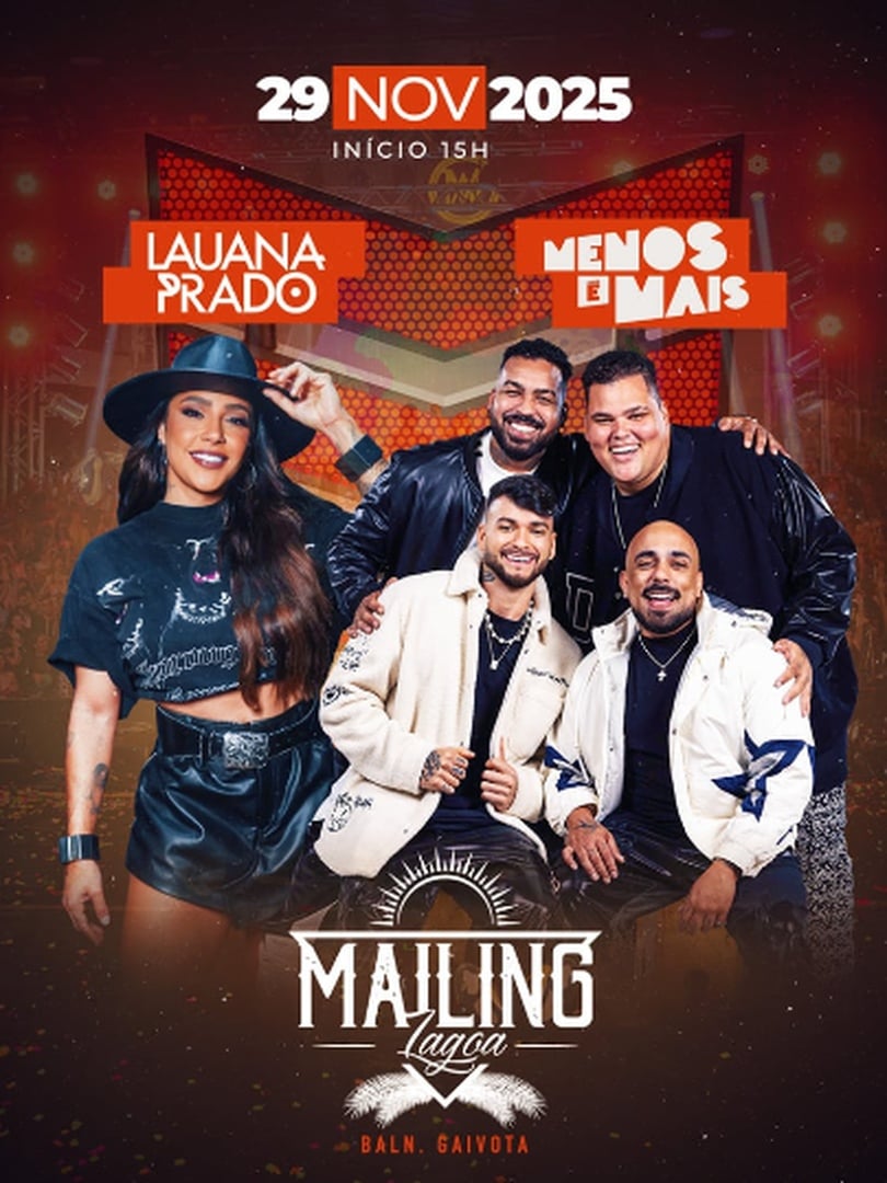 Menos é mais e Lauana Prado em Balneário Gaivota