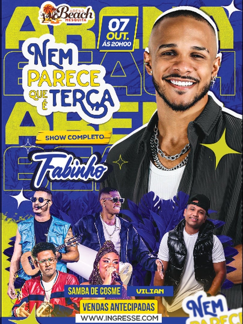Nem Parece que é Terça com Fabinho na Arena Beach em Mesquita