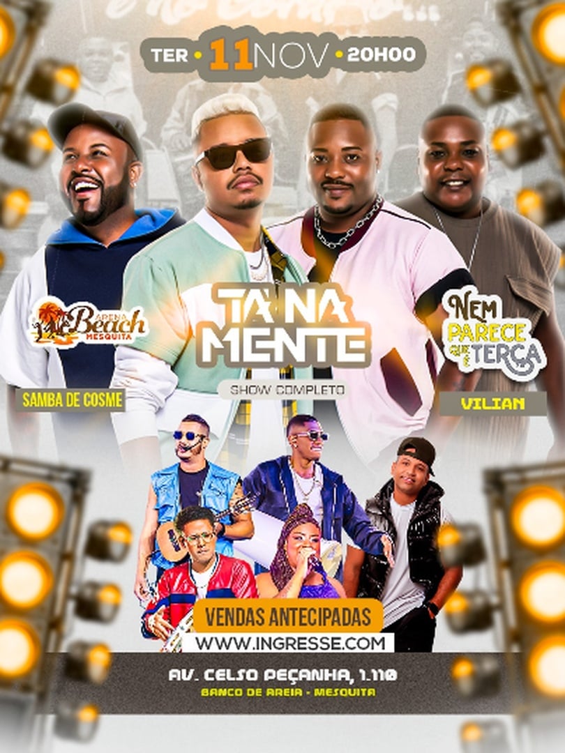 Nem Parece que é Terça com Tá na Mente na Arena Beach em Mesquita