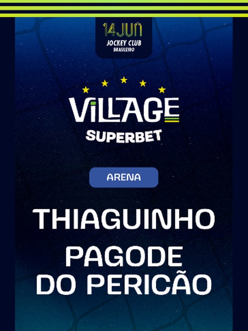 Village 2026 : Thiaguinho + Pagode do Pericão (Arena) em Rio de Janeiro