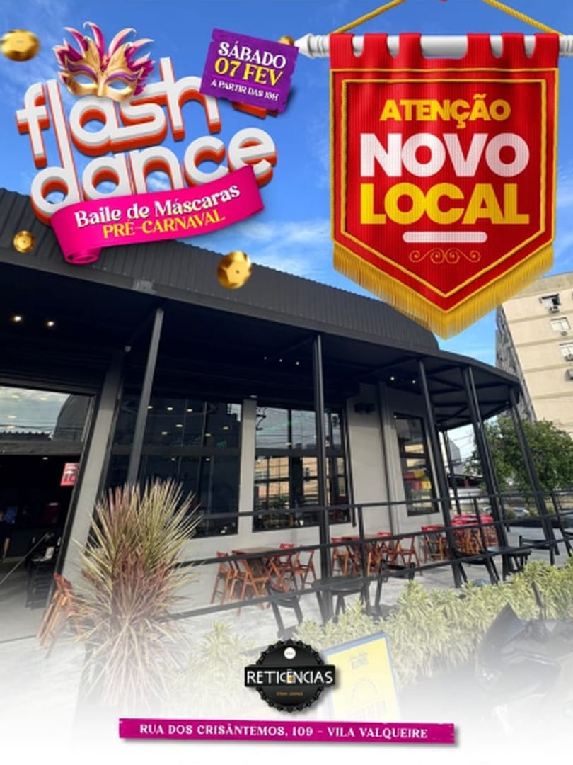 FLASHDANCE - Baile das Máscaras (Pré-Carnaval)