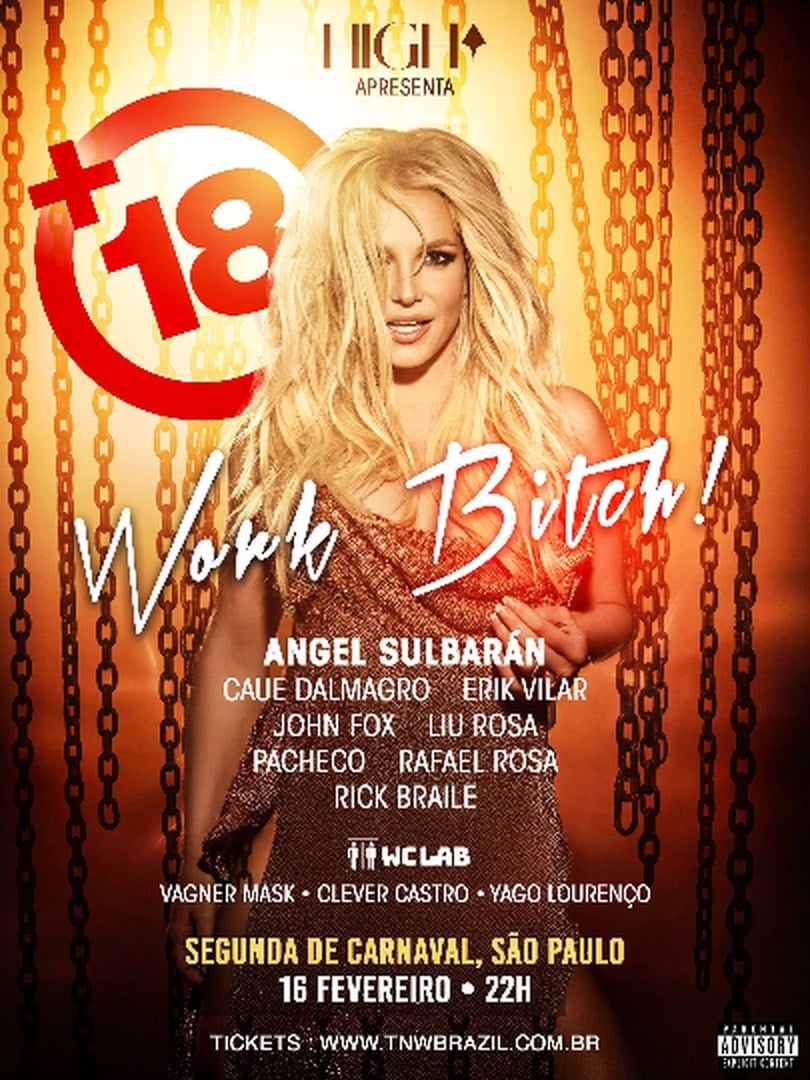 16.02 | HIGH CLUB | FESTA +18 | EDIÇÃO WORK BITCH | CARNAVAL 2026 | SÃO PAULO | TNW