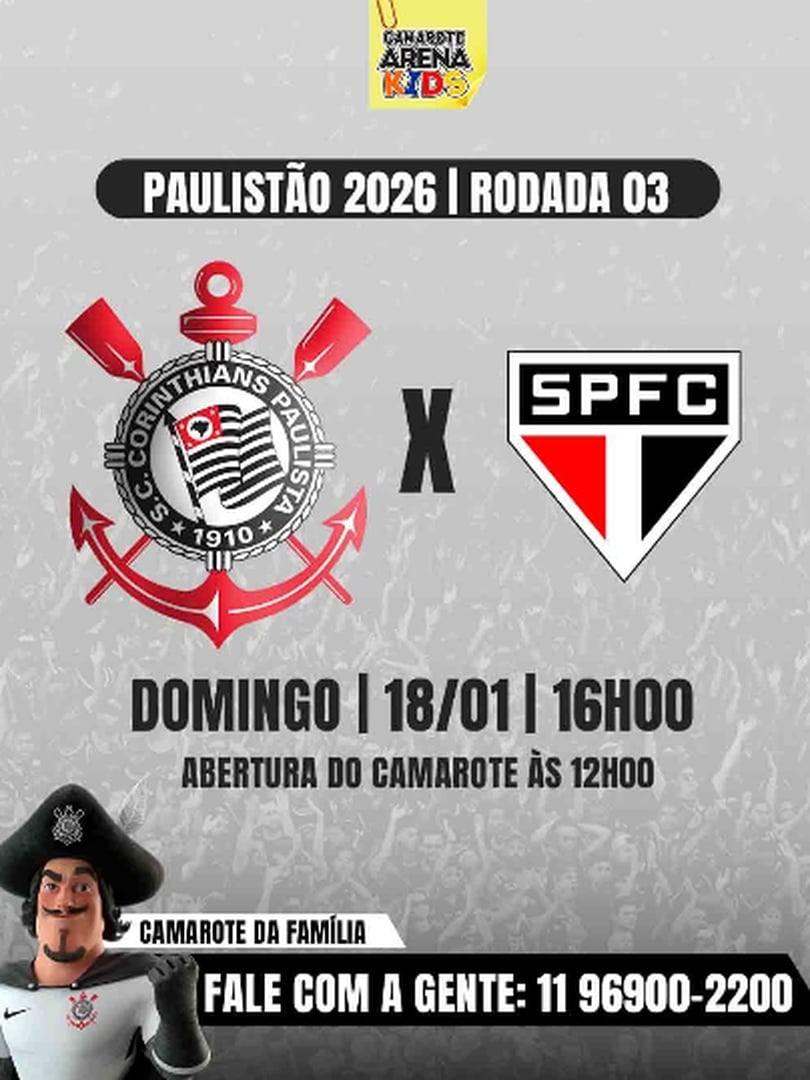Corinthians x São Paulo - Camarote Arena Kids