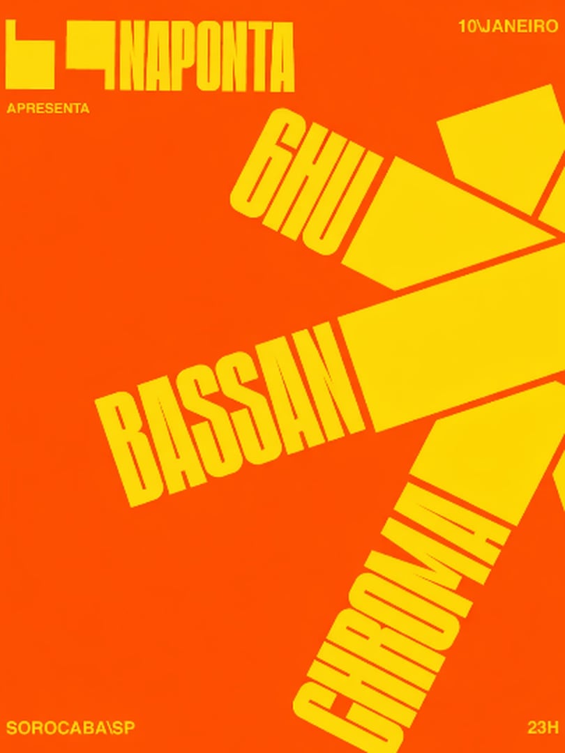 Capa do evento: OBLIQO\ NAPONTA apresenta: Bassan\ Chroma\ Ghu
