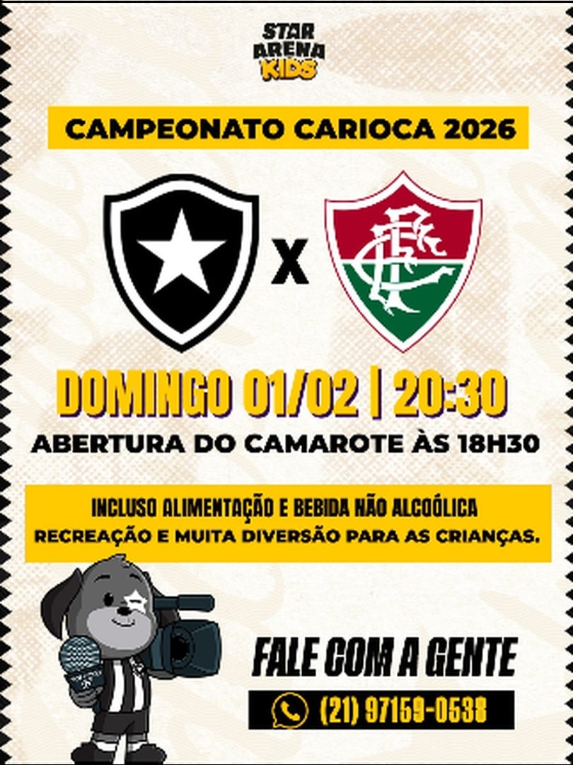 BOTAFOGO X FLUMINENSE - STAR ARENA KIDS