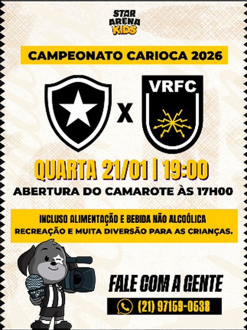 BOTAFOGO X VOLTA REDONDA - STAR ARENA KIDS