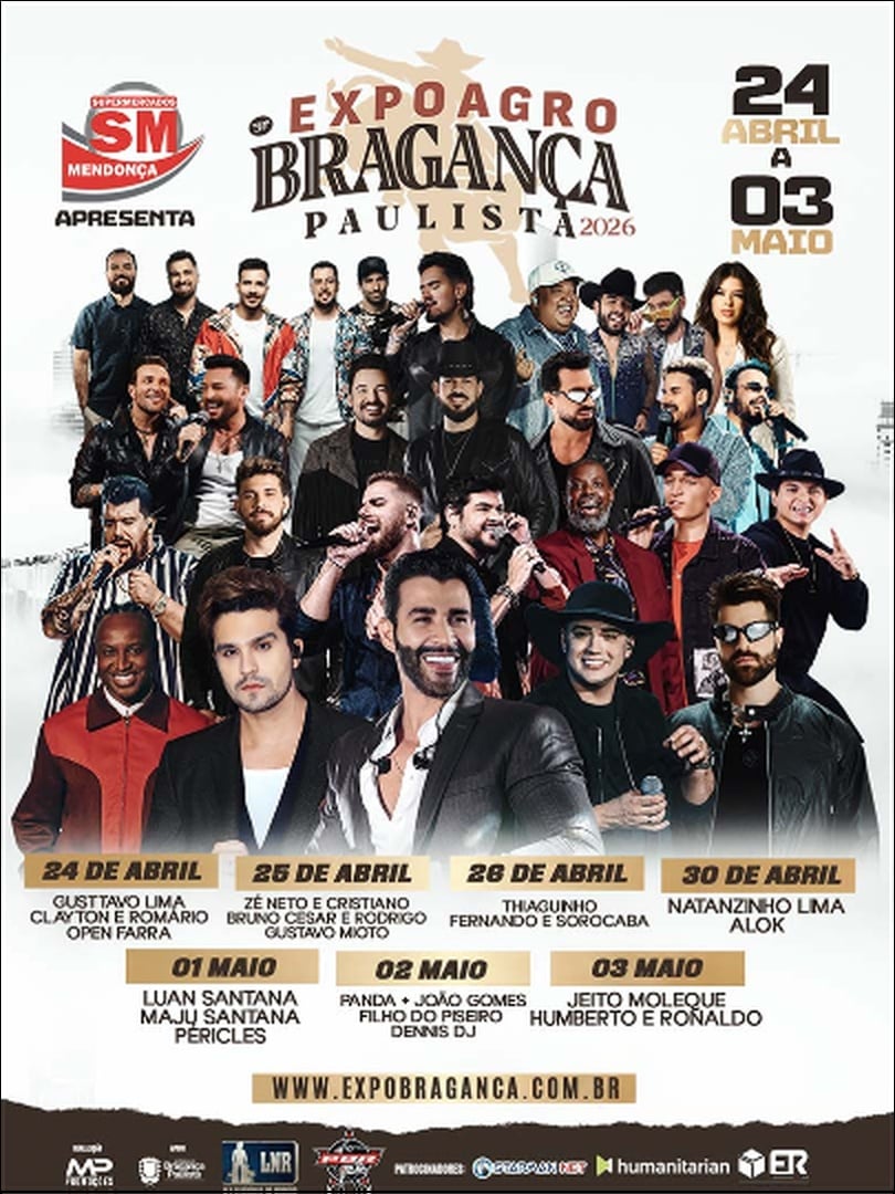 Expo em Bragança Paulista - Gusttavo Lima + Clayton e Romário + Open Farra