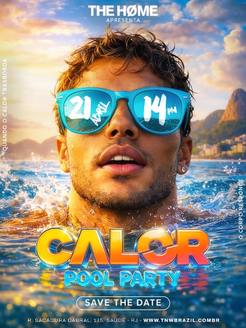 Capa do evento: 21.04 | THE HOME | CALOR | POOL PARTY |  RIO DE JANEIRO | TNW