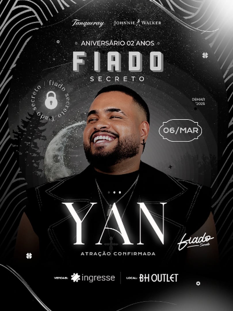 Fiado Secreto - 2 Anos - Cantor Yan em Belo Horizonte