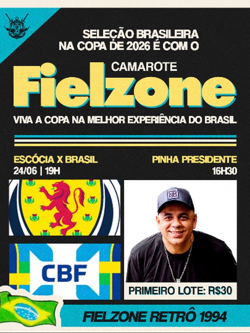 Escócia x Brasil • Copa 2026 - Fielzone Retrô 1994