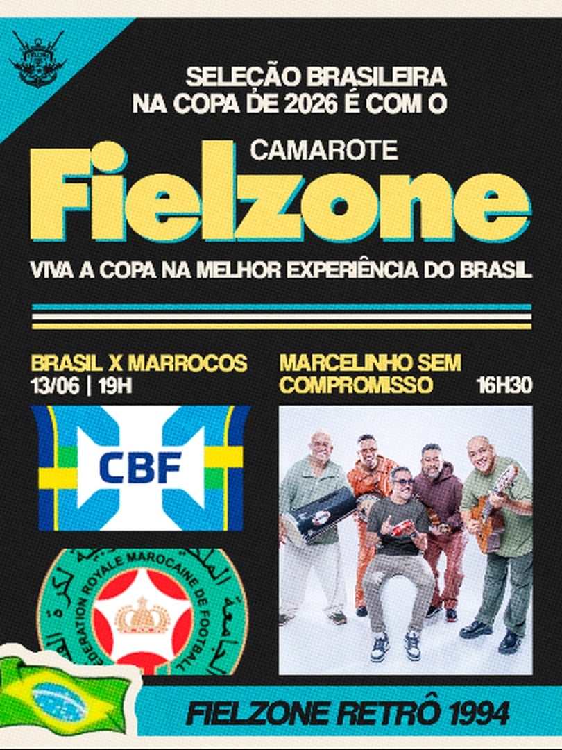 Brasil x Marrocos • Copa 2026 - Fielzone Retrô 1994