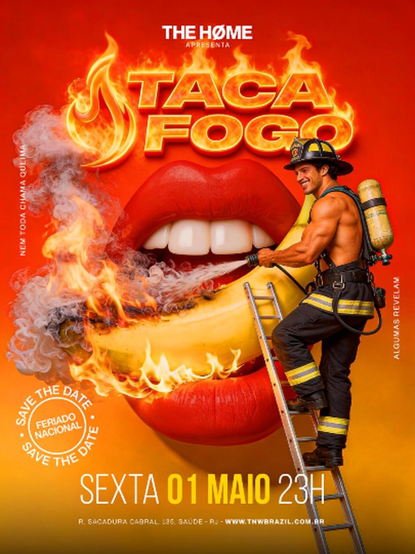 Capa do evento: 01.05 | THE HOME | FESTA TACA FOGO | RIO DE JANEIRO | TNW