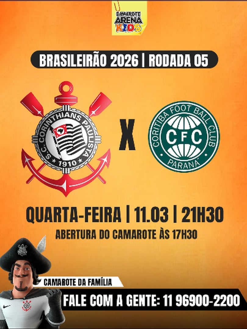 Corinthians x Coritiba - Camarote Arena Kids