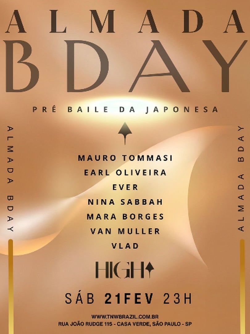 21.02 | PRÉ BAILE DA JAPONESA 2026 | BDAY ALMADA | HIGH CLUB | TNW