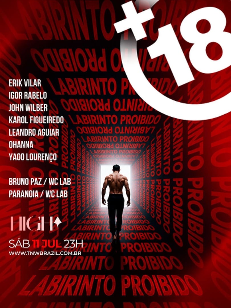 11.07 | HIGH CLUB | FESTA +18 | LABIRINTO PROIBIDO | SÃO PAULO | TNW