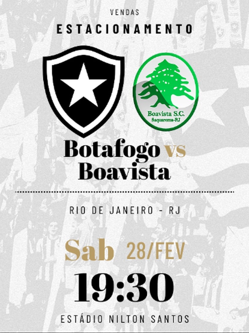 Estacionamento Botafogo x Boavista 28/02
