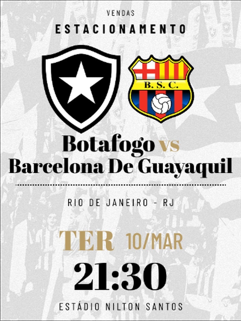 Estacionamento Botafogo x Barcelona de Guayaquil