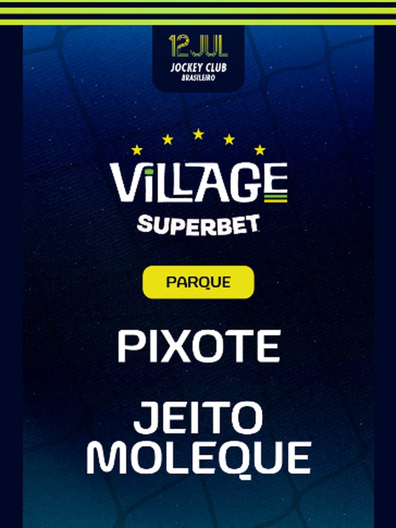 Village 2026 : Pixote e Jeito Moleque (Parque) em Rio de Janeiro