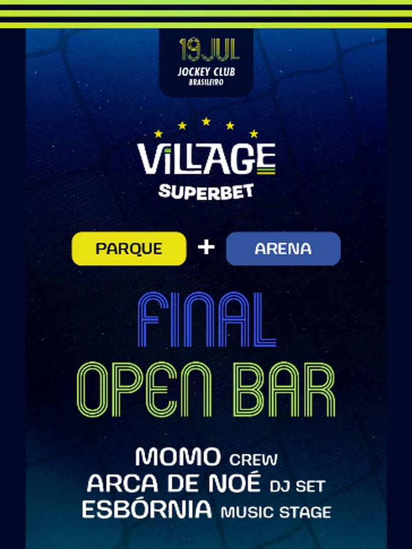 Village 2026 : Final Open Bar em Rio de Janeiro