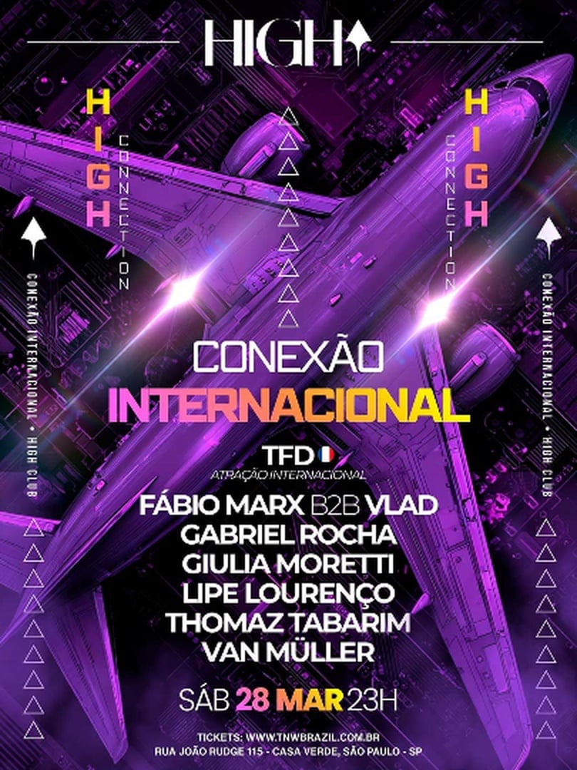 28.03 | High Club | Conexão Internacional | São Paulo | Tnw em São Paulo
