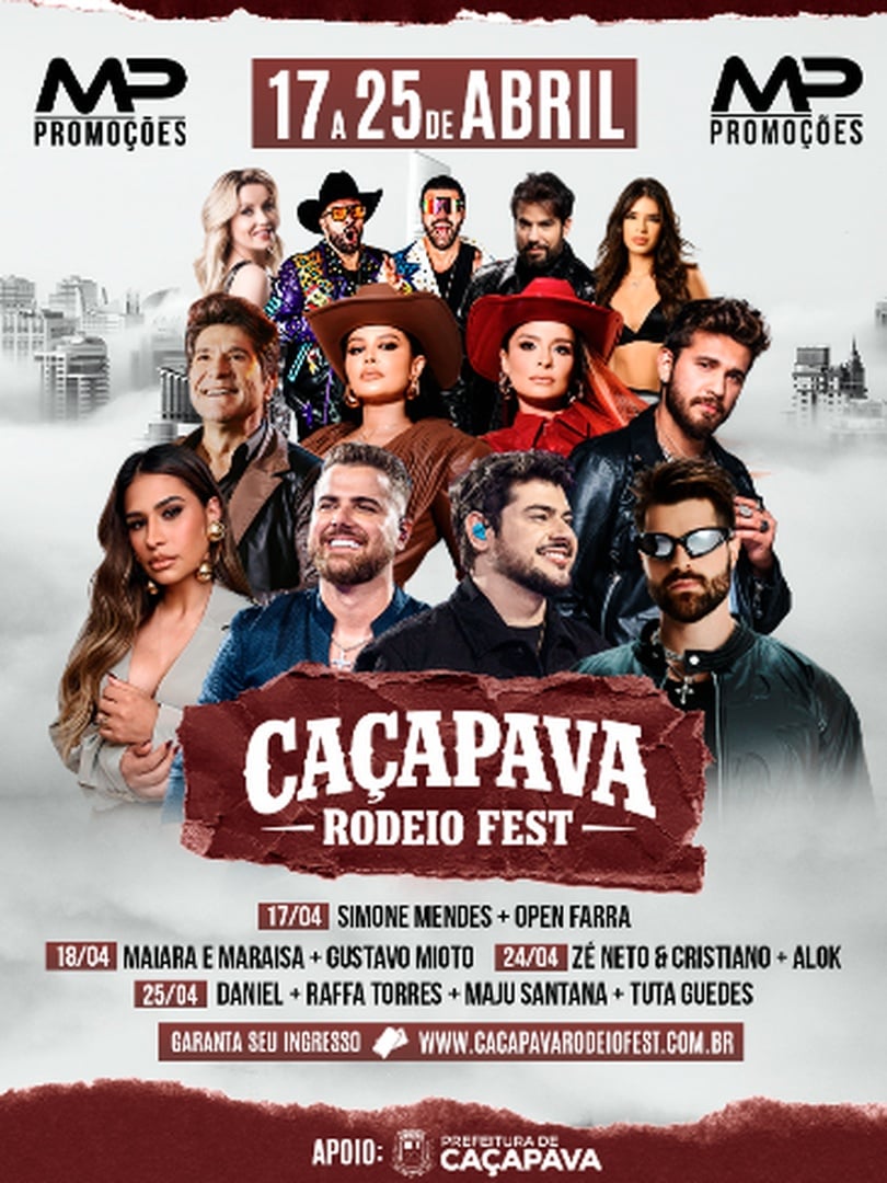 Caçapava Rodeio Fest em Caçapava - Daniel + Raffa Torres + Maju Santana + Tuta Guedes