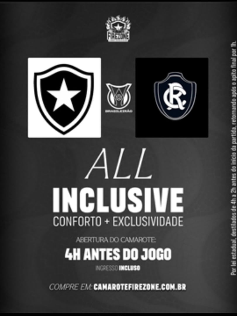 Camarote Firezone - Botafogo x Remo