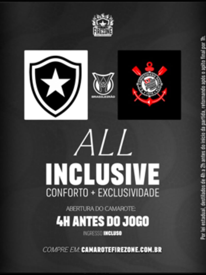Camarote Firezone - Botafogo x Corinthians