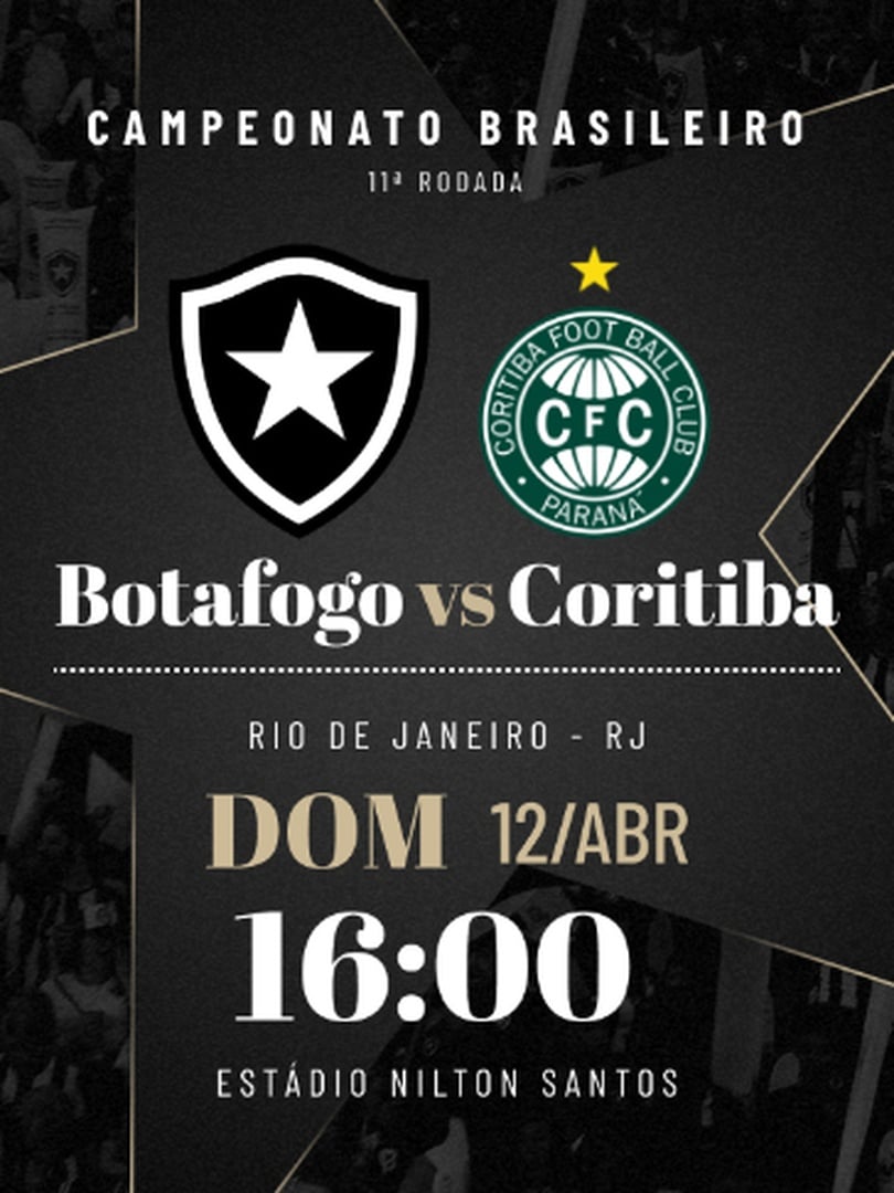Botafogo x Coritiba - Campeonato Brasileiro