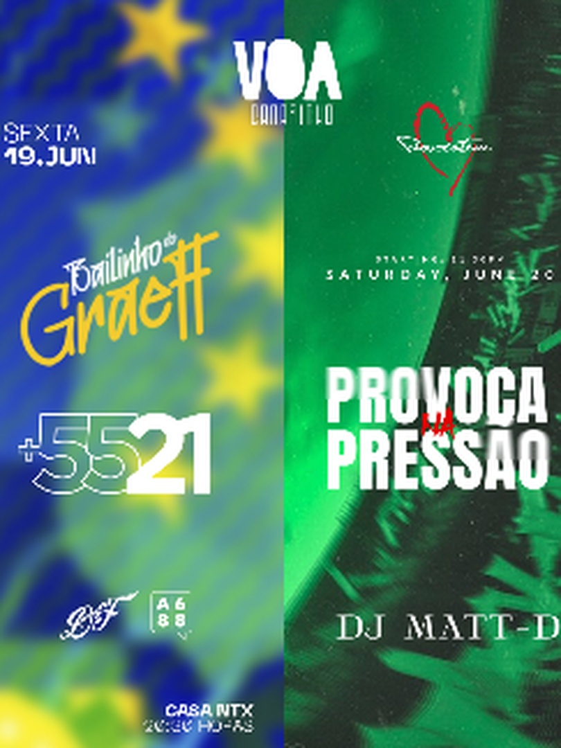 B4F + Provocateur | Pacote Voa Canarinho | Bailinho do Graeff & 5521 + DJ Matt-D em Porto Alegre - Bailinho do Graeff + +5521